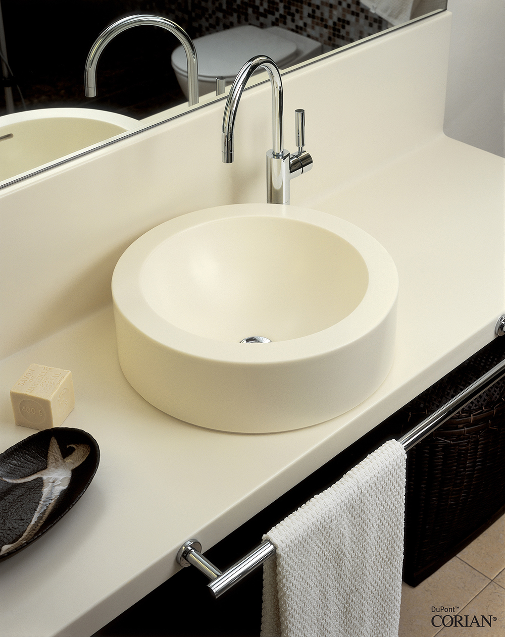 corian cream vanity and sink DFMK Solid Surface Milton Keynes